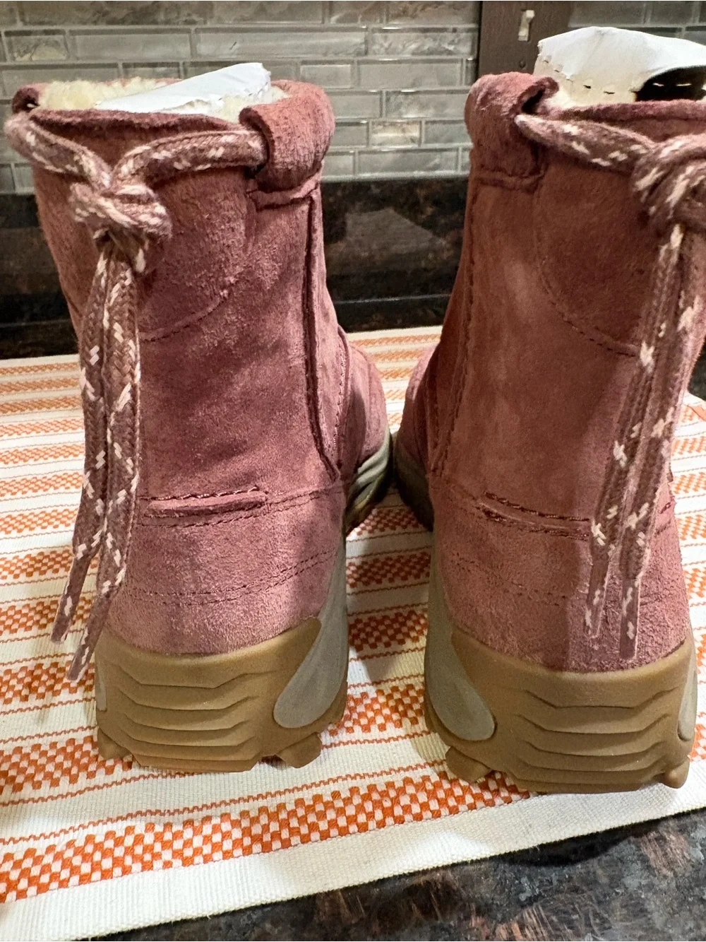 NWOT- Merrell Dusty Rose Suede Ankle Winter Boots